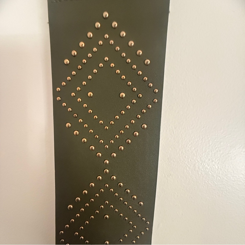 New York & Company Olive Belt with Gold Accents